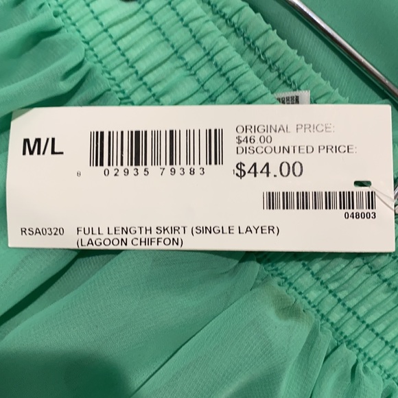 NWT Full Length Chiffon Skirt - Picture 2 of 2